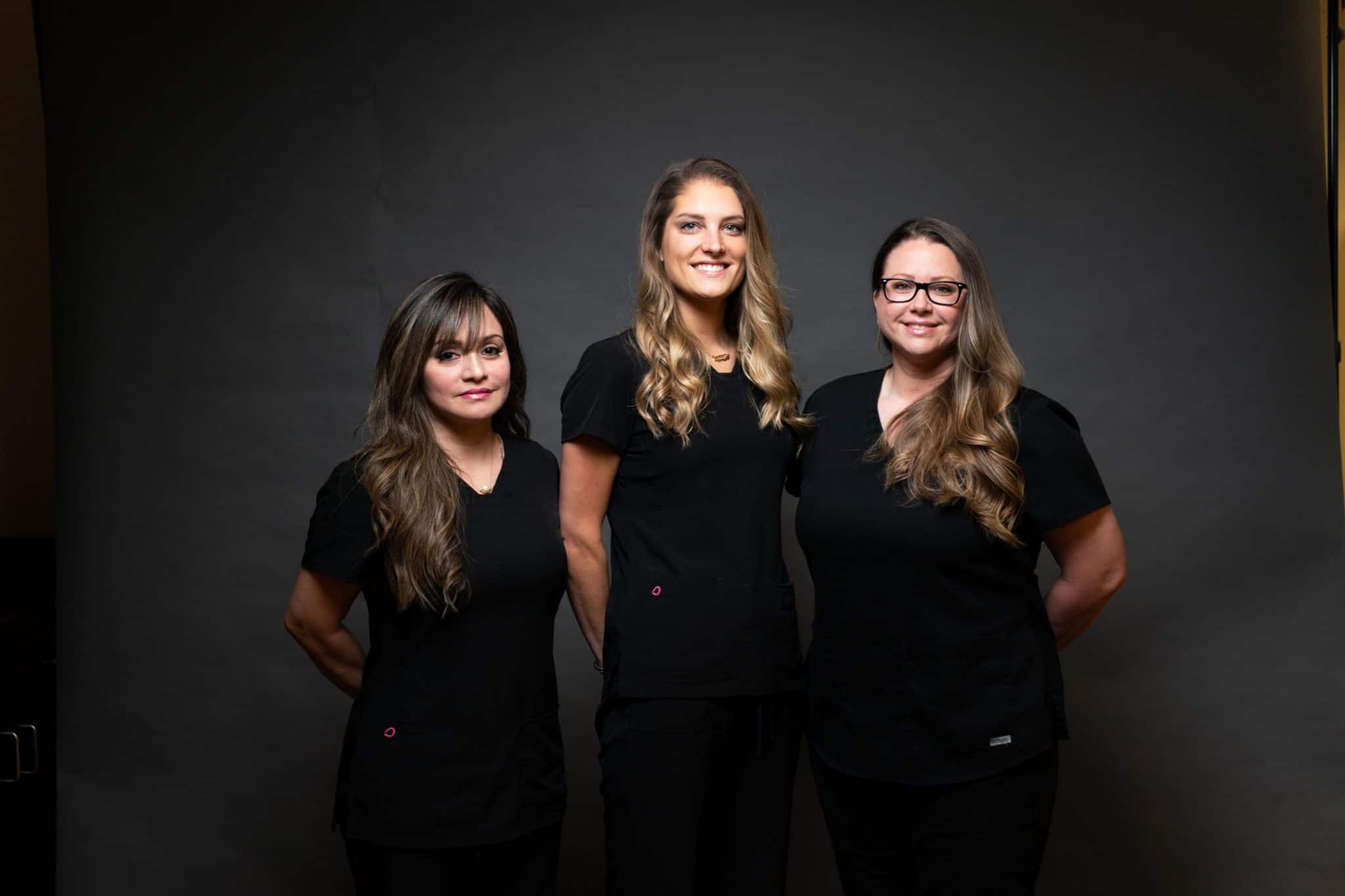image of Dr. Barrera's staff members (from left to right) Giannine, Jessica and Lori