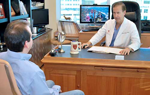 patient at desk