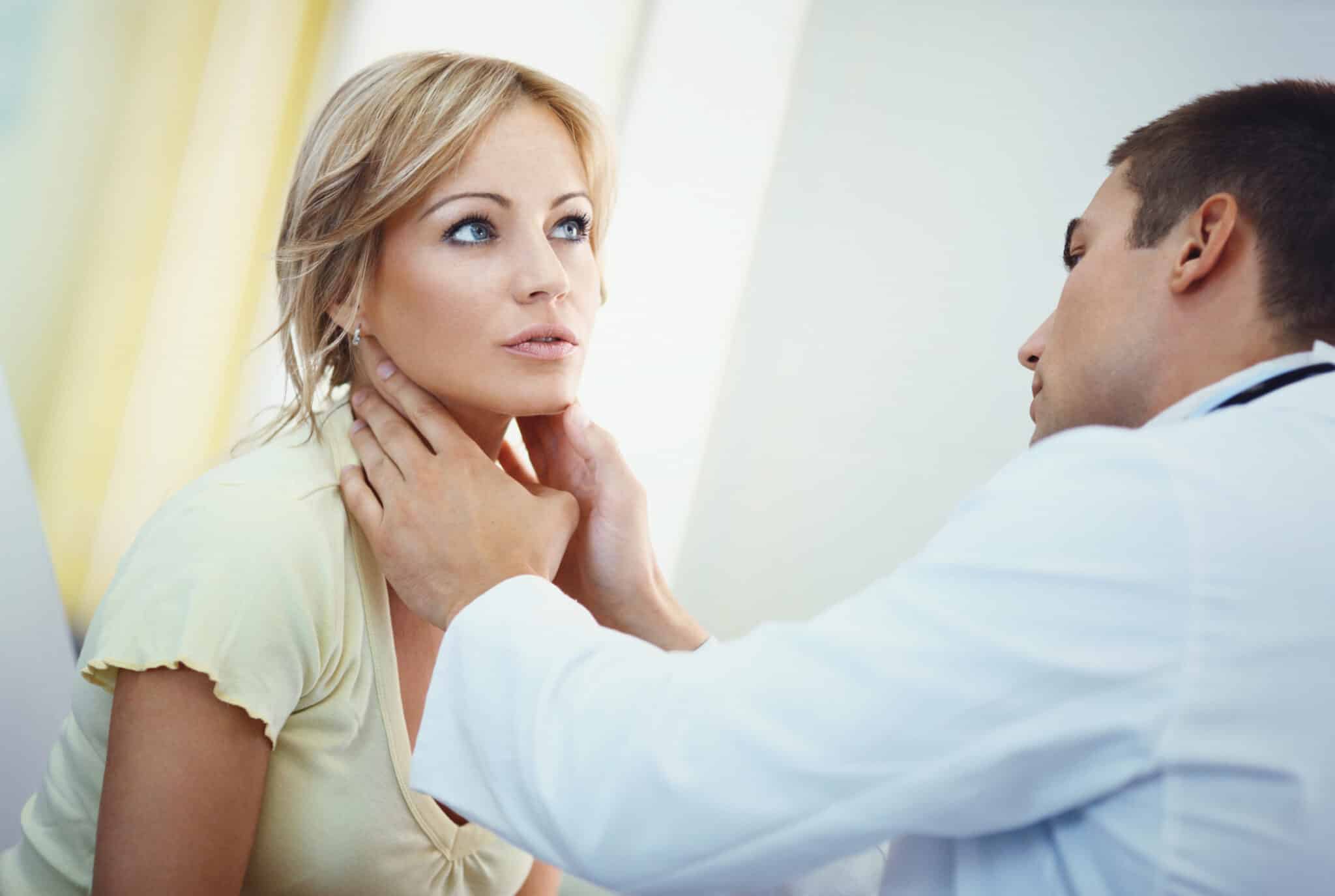 Woman visiting a doctor.