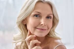 Confident older woman who has had subtle, natural looking cosmetic improvements
