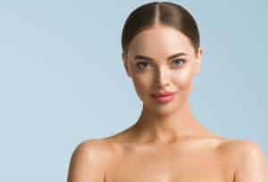 Woman with a smoother jawline and neck after a facelift